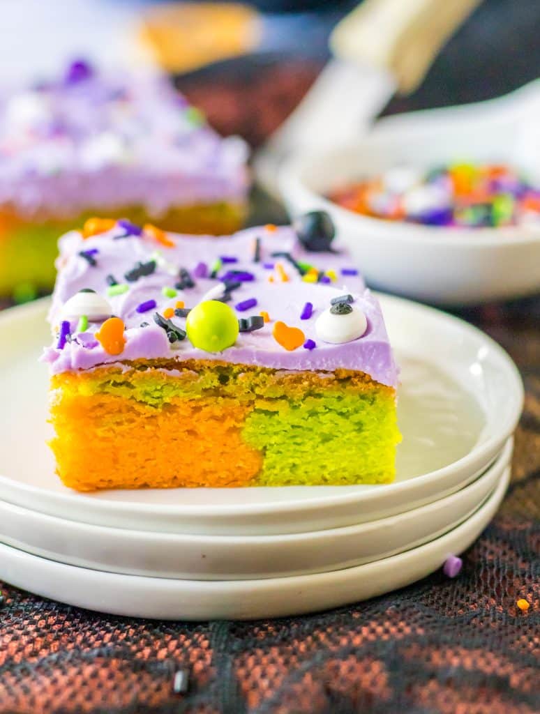 Halloween Sugar Cookie Bars plated