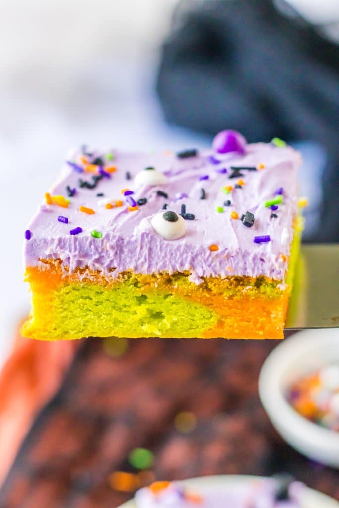 Halloween Sugar Cookie Bars closeup