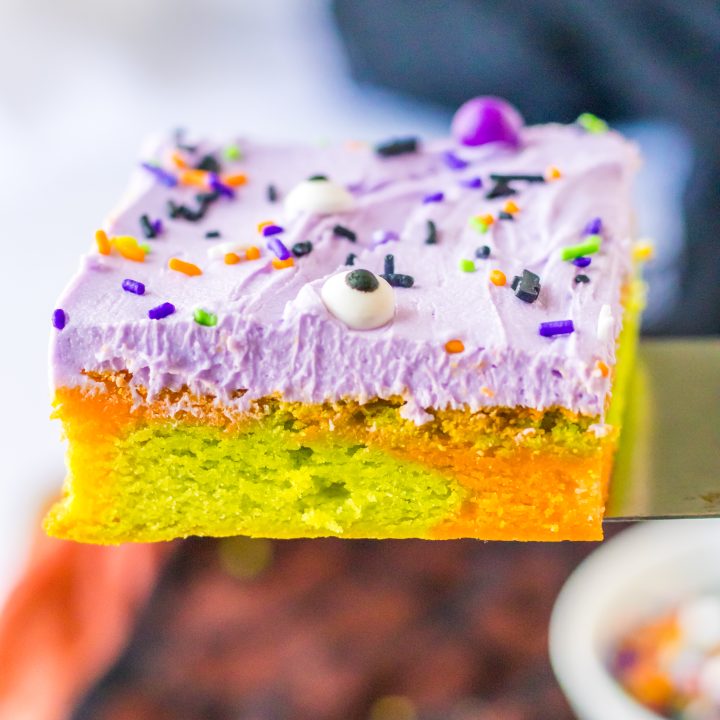 Halloween Sugar Cookie Bars closeup