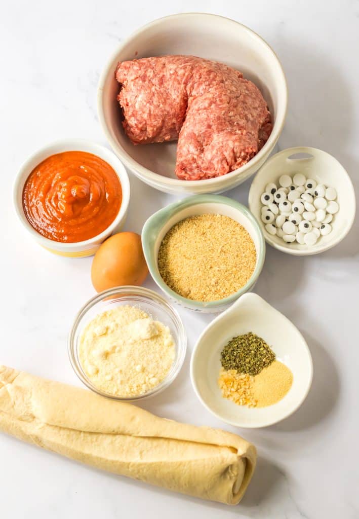 Mummy Meatballs ingredients