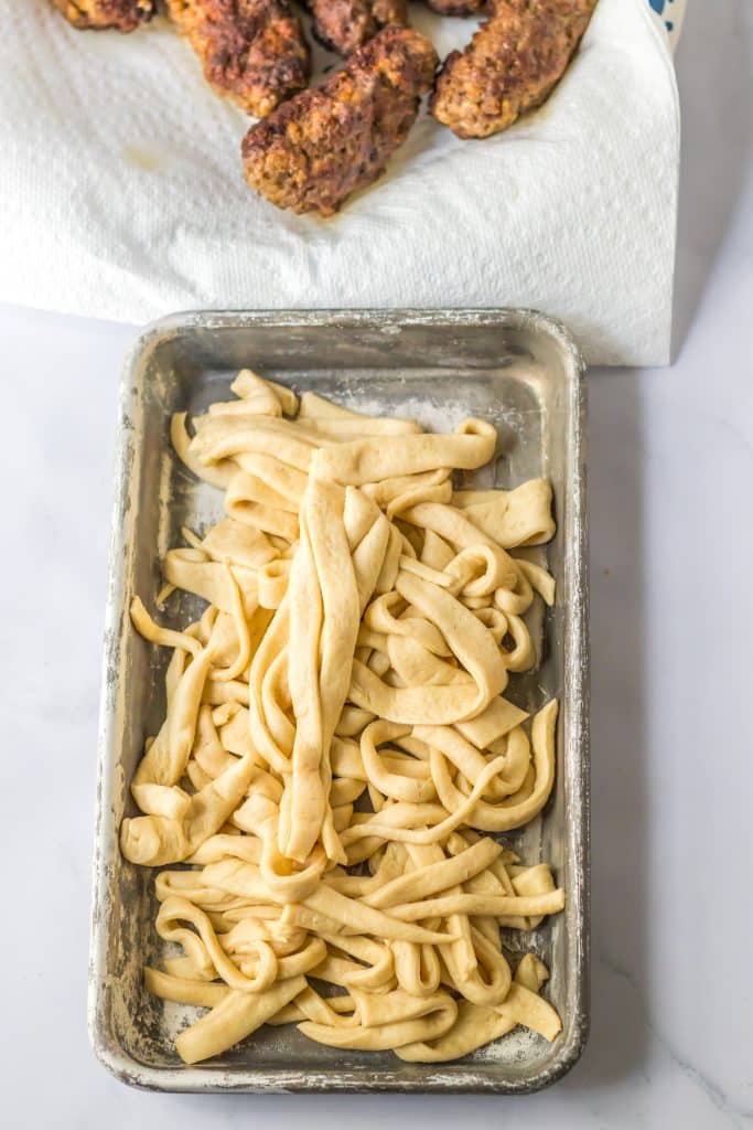 Mummy Meatballs mummy wrapping