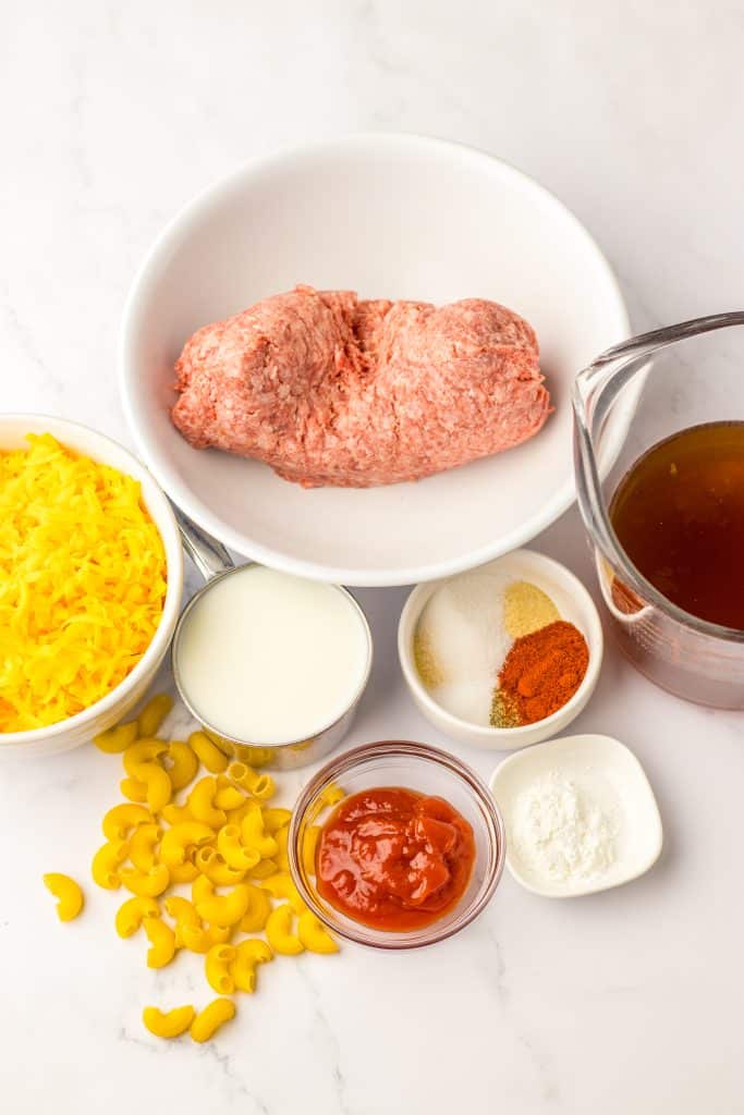 Homemade Cheeseburger Hamburger Helper ingredients