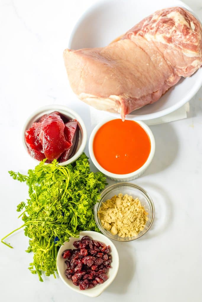 Slow Cooker Cranberry Pork ingredients