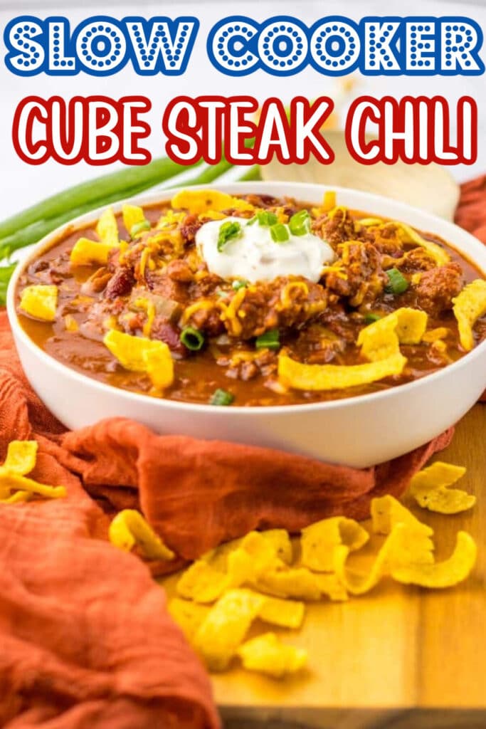 Slow Cooker Cube Steak Chili graphic