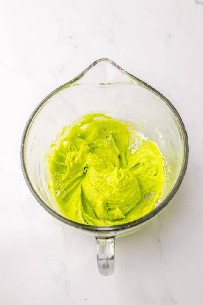 Stuffed Black Velvet Cookies filling in bowl