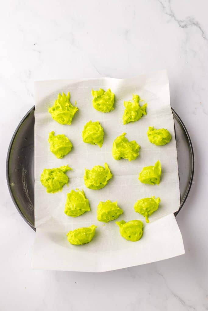 Stuffed Black Velvet Cookies filling on plate