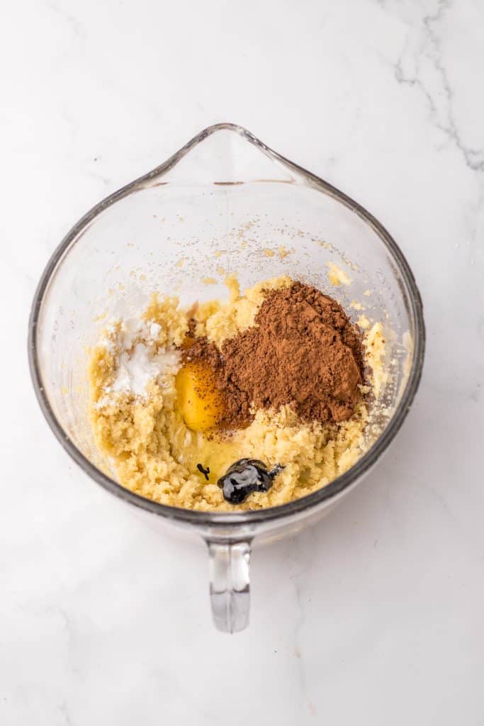 Stuffed Black Velvet Cookies batter