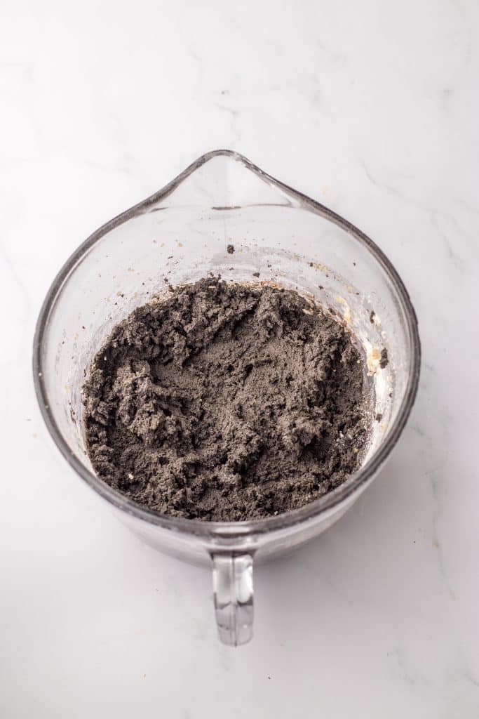Stuffed Black Velvet Cookies batter