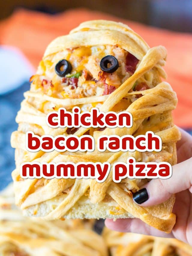 Chicken Bacon Ranch Mummy Pizzas