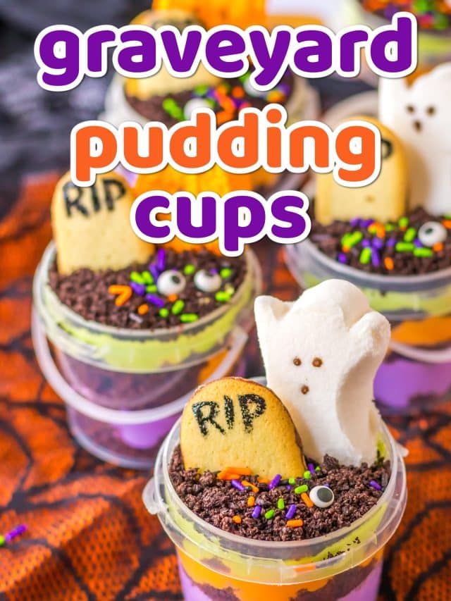 graveyard pudding cups