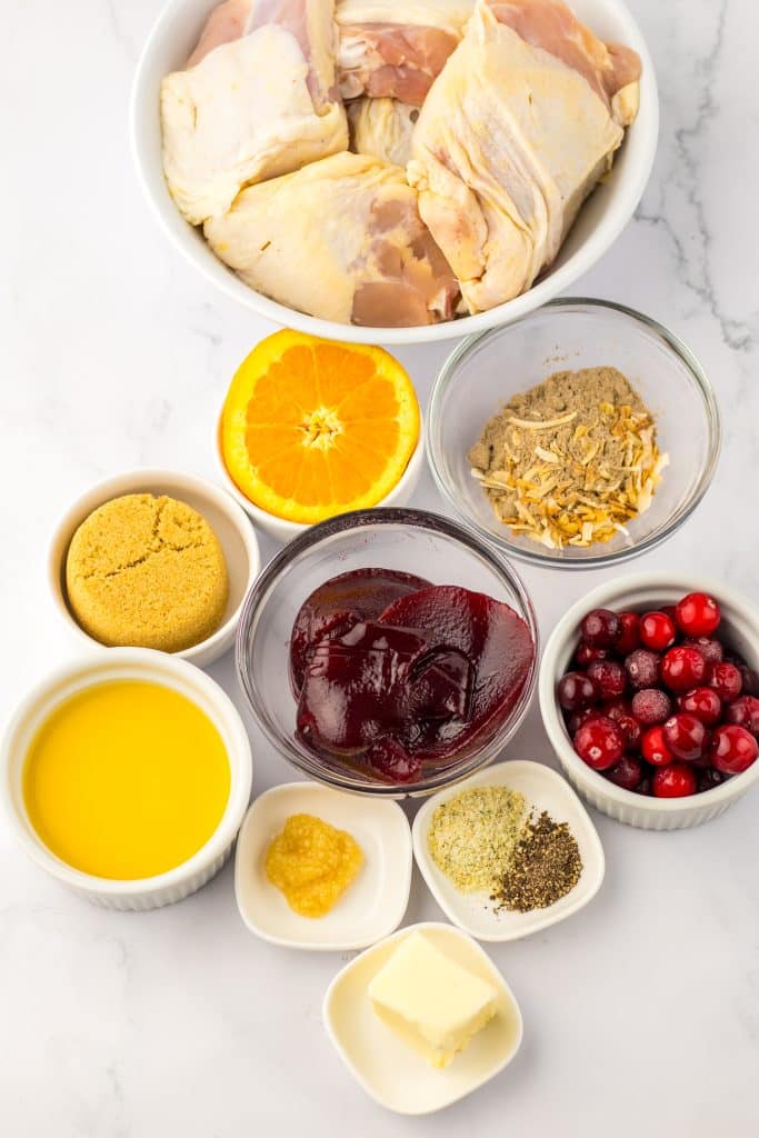 Cranberry Chicken Thighs ingredients