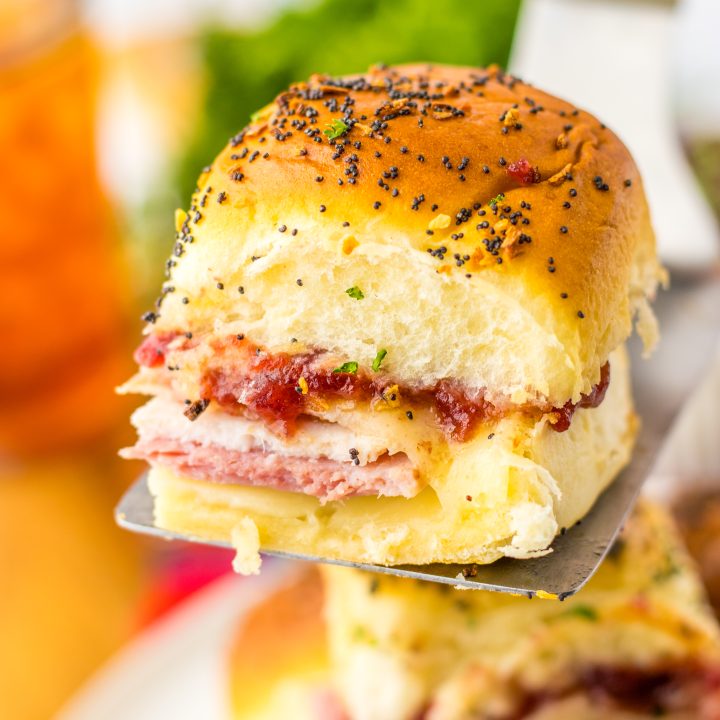 Cranberry Club Sliders out of pan