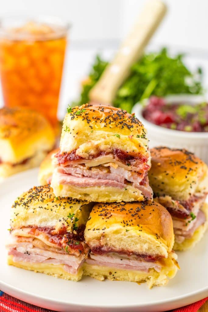 Cranberry Club Sliders stacked