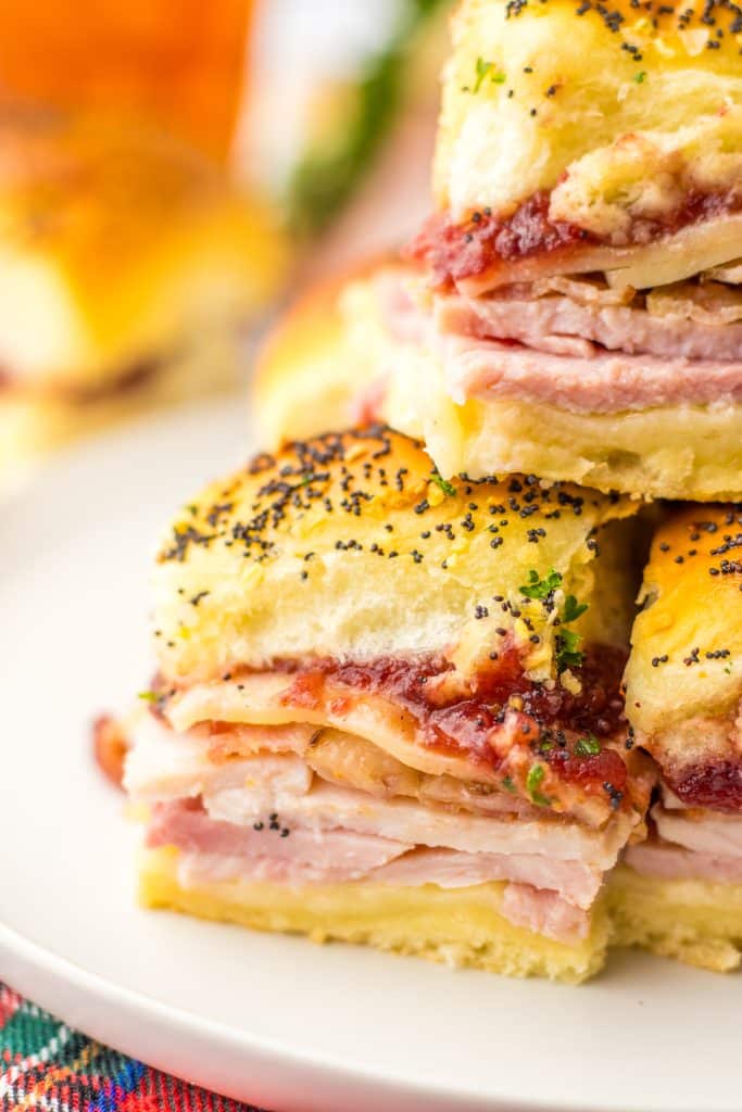 Cranberry Club Sliders stacked