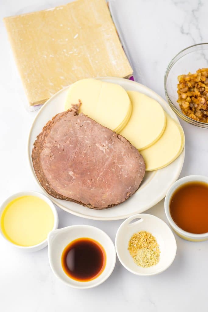 French Dip Egg Rolls ingredients