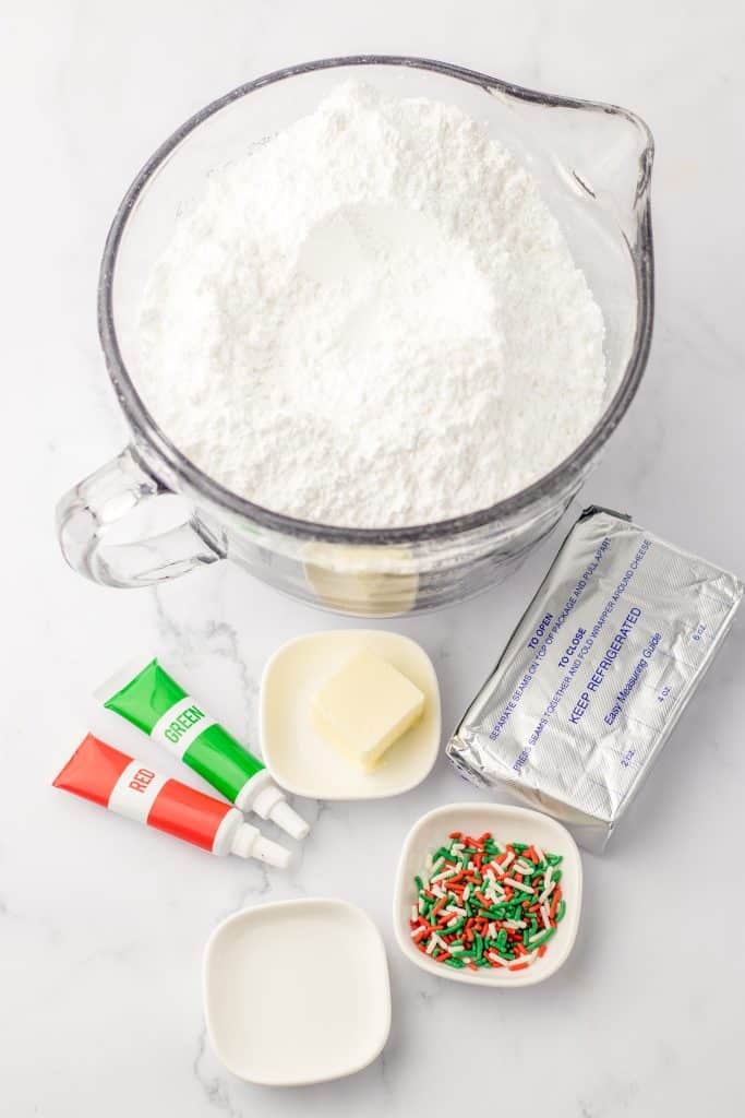 Christmas Cream Cheese Mints ingredients
