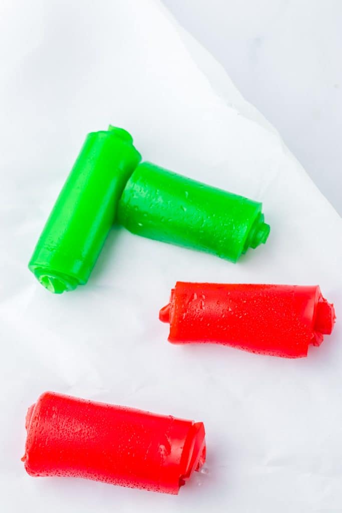 Christmas Jello Roll Ups rolled up