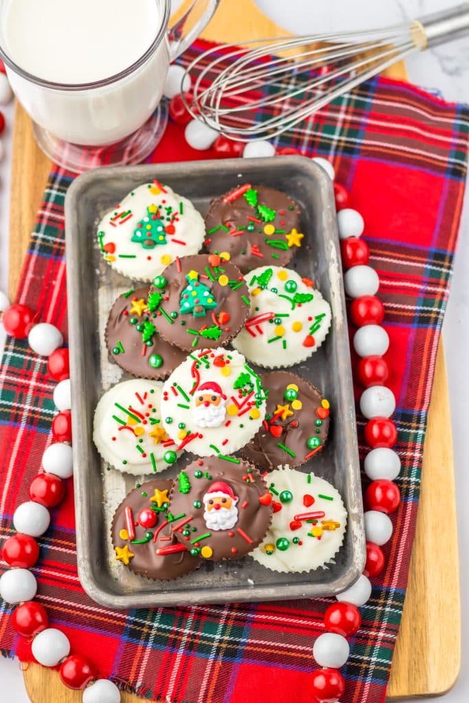 Christmas Peanut Butter Cups plated