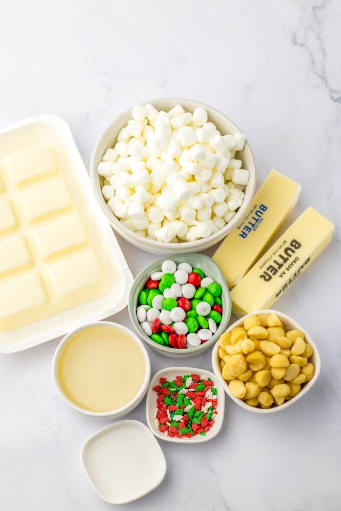 Christmas Rocky Road Candy ingredients