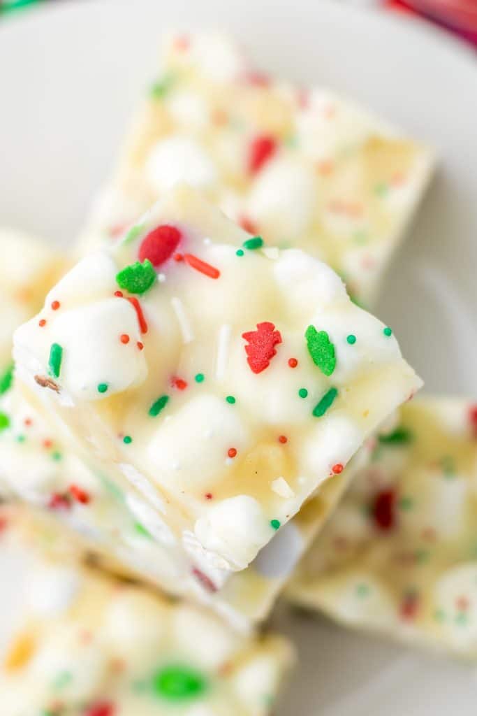 Christmas Rocky Road Candy close up
