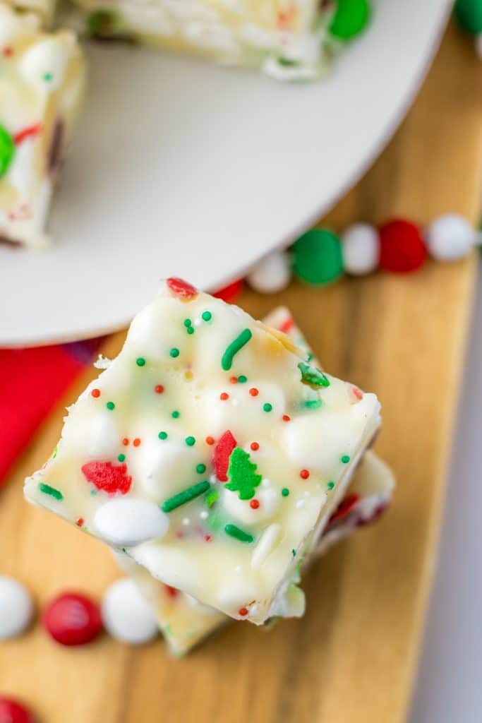 Christmas Rocky Road Candy close up