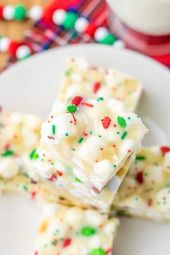 Christmas Rocky Road Candy close up