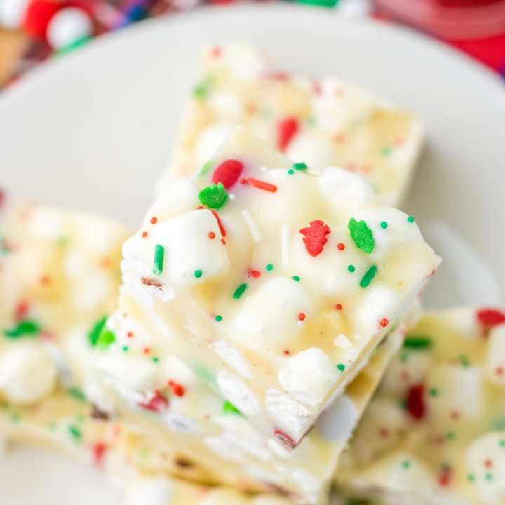 Christmas Rocky Road Candy close up