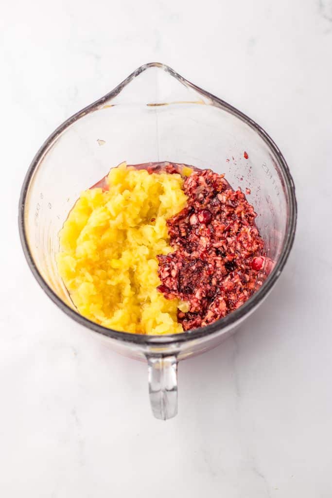Cranberry Fluff ingredients in a bowl