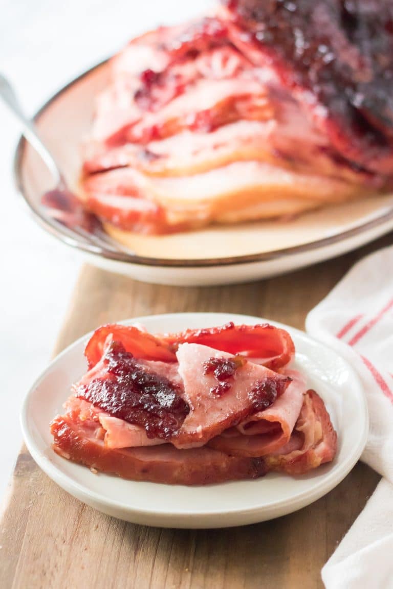 Cranberry Pepperjelly Spiral Ham plated