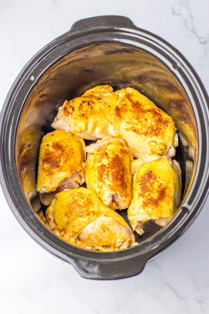 Slow Cooker Apricot Chicken in slow cooker