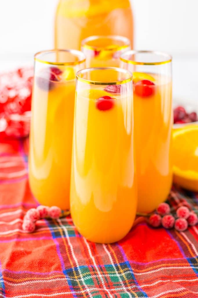 Christmas Morning Punch in glasses