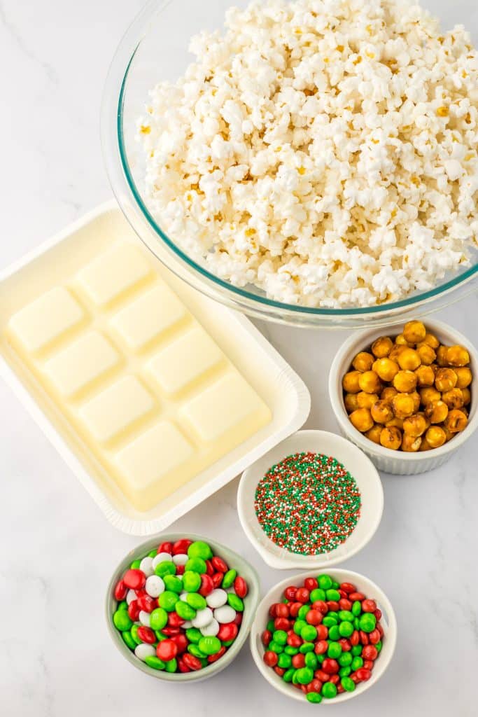 Christmas Popcorn ingredients