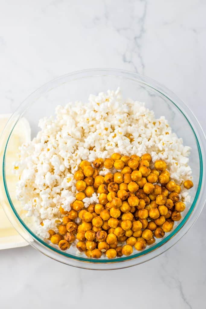 Christmas Popcorn ingredients in bowl