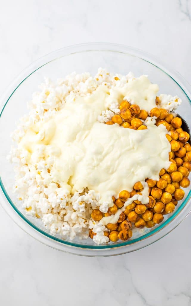 Christmas Popcorn ingredients in bowl