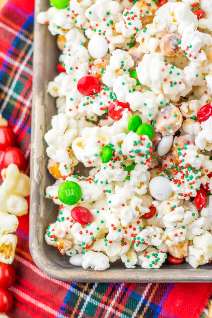 Christmas Popcorn plated