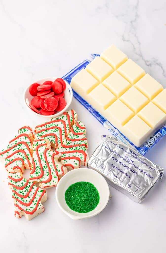 Christmas Tree Cake Balls ingredients