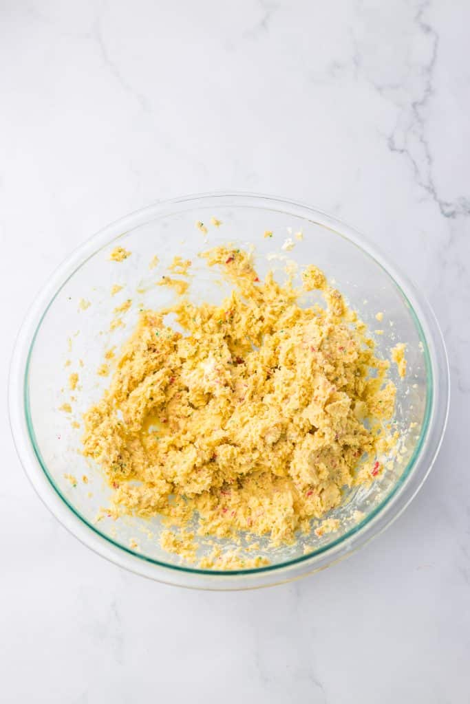 Christmas Tree Cake Balls mixed