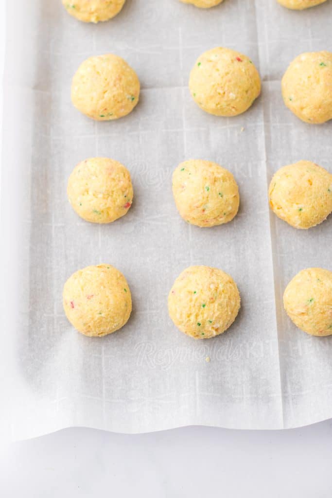 Christmas Tree Cake Balls rolled