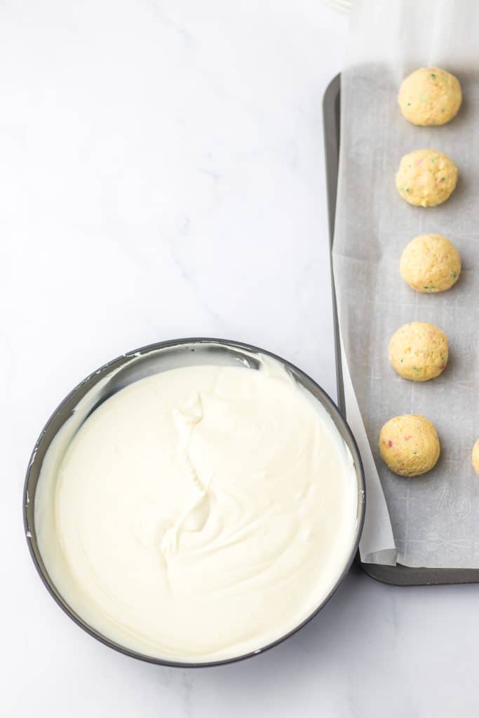 Christmas Tree Cake Balls white chocolate