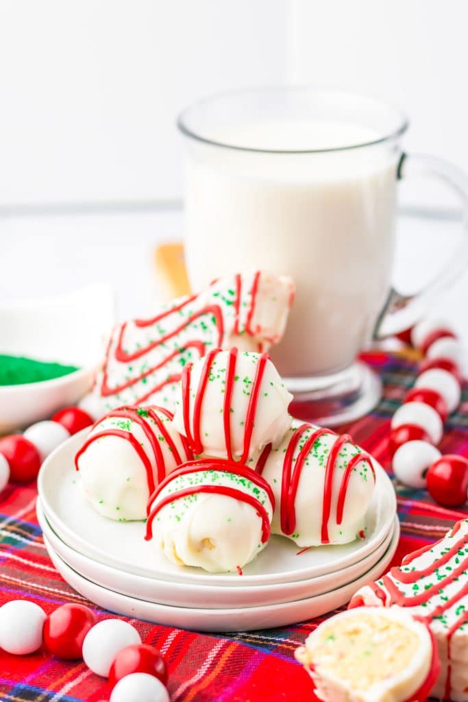Christmas Tree Cake Balls plated
