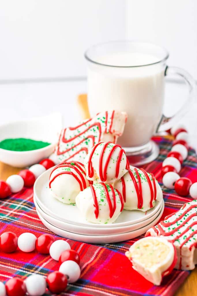 Christmas Tree Cake Balls plated