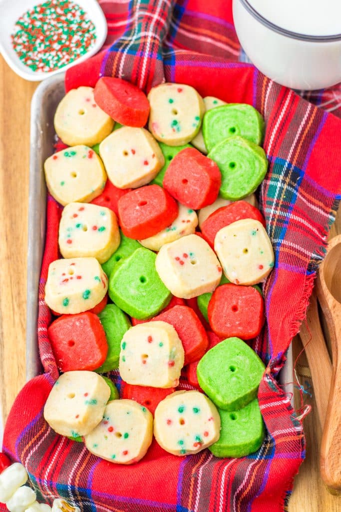 Mini Christmas Cookies plated
