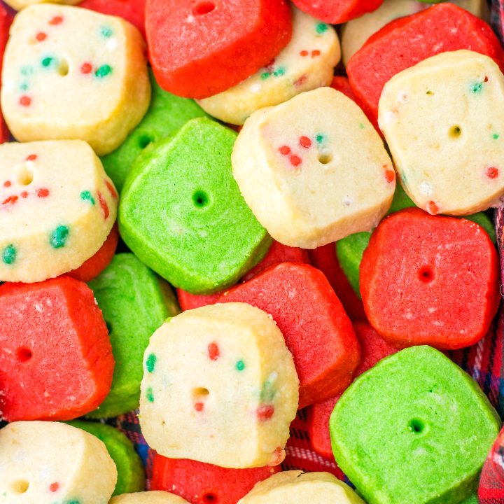 Mini Christmas Cookies close up