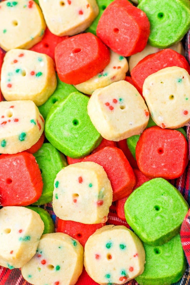 Mini Christmas Cookies close up