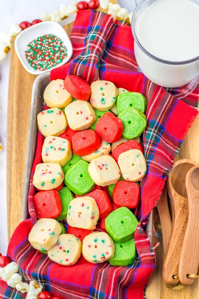 Mini Christmas Cookies plated