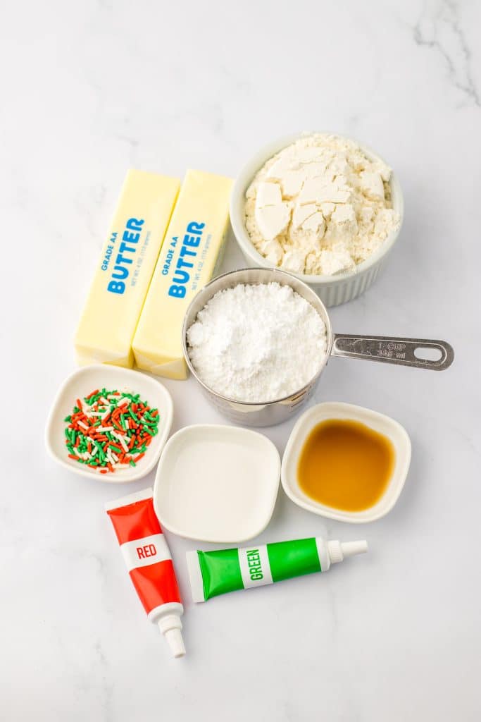 Mini Christmas Cookies ingredients