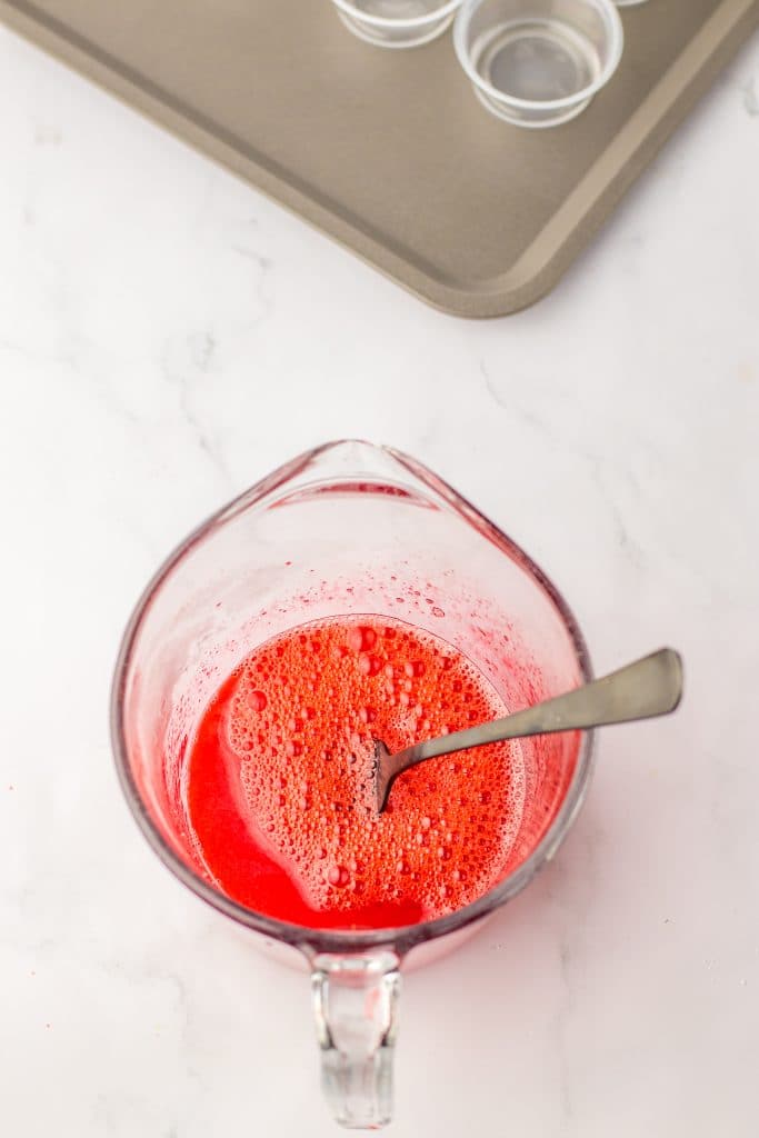 Santa Hat Jello Shots jello