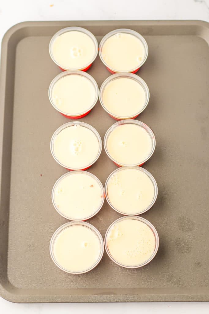 Santa Hat Jello Shots jello in cups