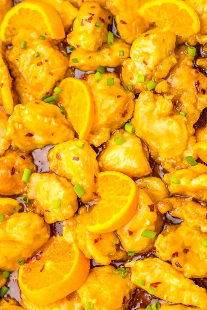 Best Ever Orange Chicken in pan