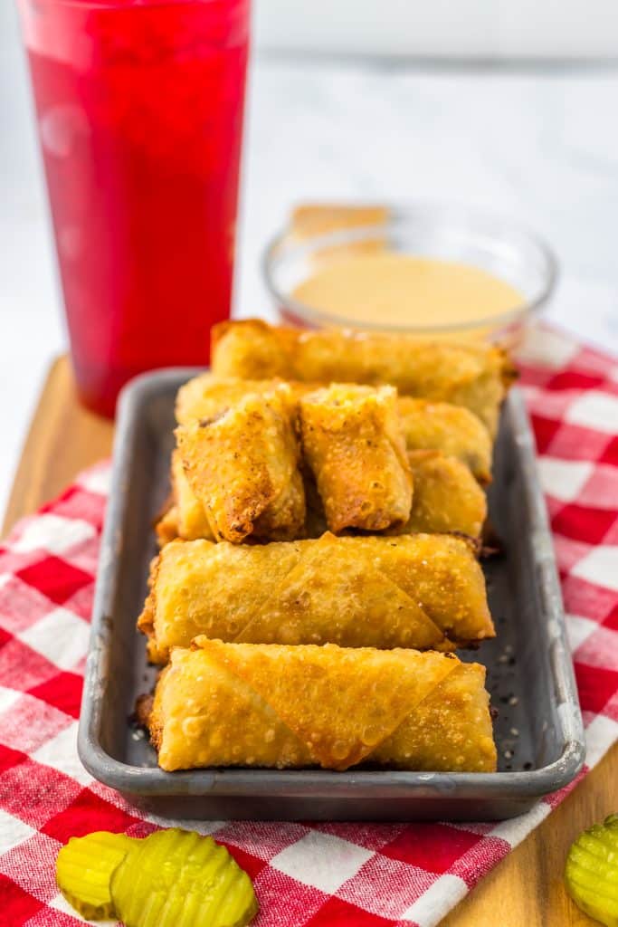 Big Mac Egg Rolls plated
